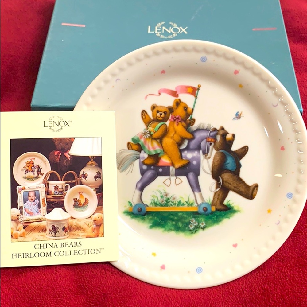 🆕NIB 1994 Lenox China Bears Collection Plate